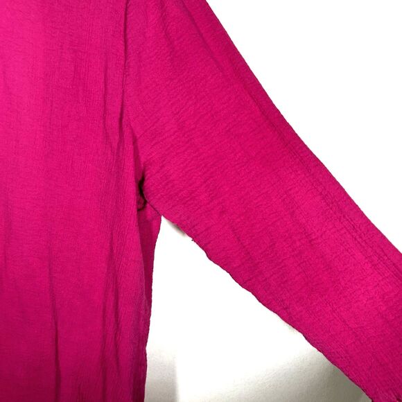 Soft Surroundings Topper Cardigan Size Large Magenta Pink Open Front Jacket - Picture 8 of 8